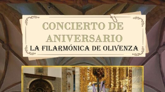 La Filarmónica de Olivenza celebrará su 173 aniversario con un concierto en la Iglesia Santa María del Castillo, el viernes 15 a las 20:30 hrs.