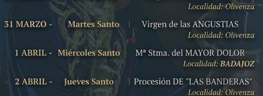 Nuestra Agenda para la Semana Santa 2026